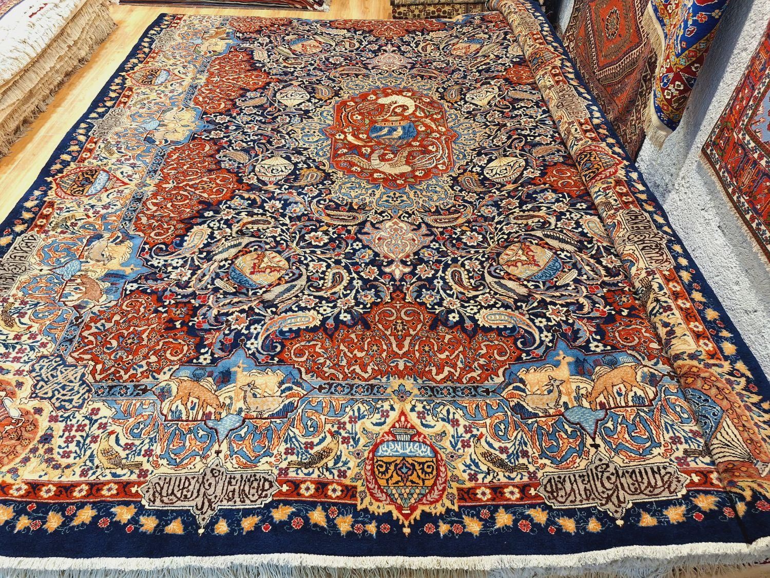 فرش ۱۲ متری دستباف کاشمر زمینه سرمه ای|فرش|تهران, اکباتان|دیوار