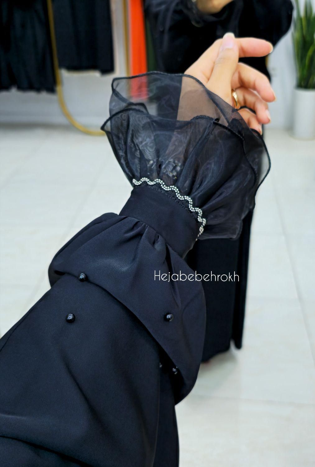 مانتو عبایی سوزن دوزی عباژیله عبا*کیمونو اربعین|لباس|شیراز, سیاه سنگ|دیوار