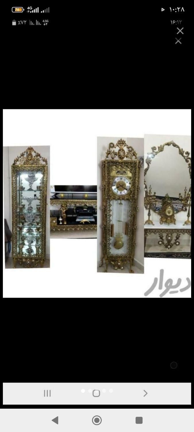 خریدار و فروشنده برنز بوفه آینه وشمعدان ساعت برنج|صنایع دستی و سایر لوازم تزئینی|اراک, |دیوار