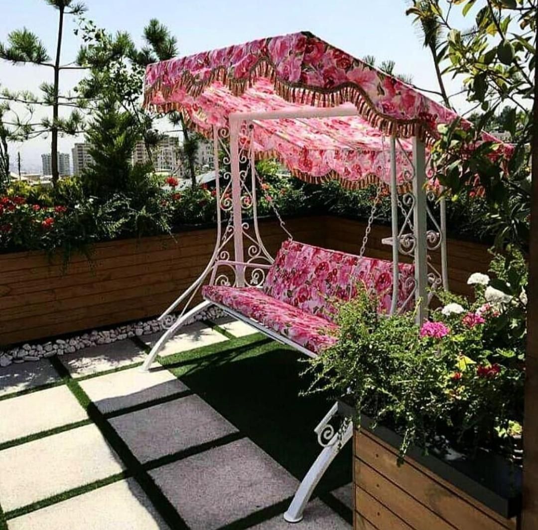 تاب فلزی مبل و میز و صندلی باغی ویلا باغچه باغ|اسباببازی|دزفول, |دیوار