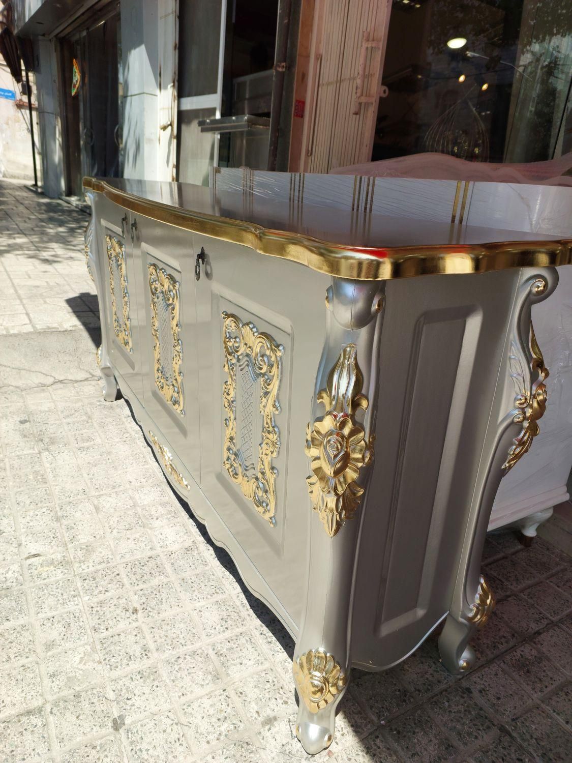 آینه و کنسول نقره طلا|بوفه، ویترین، کنسول|تهران, شهید رجایی|دیوار