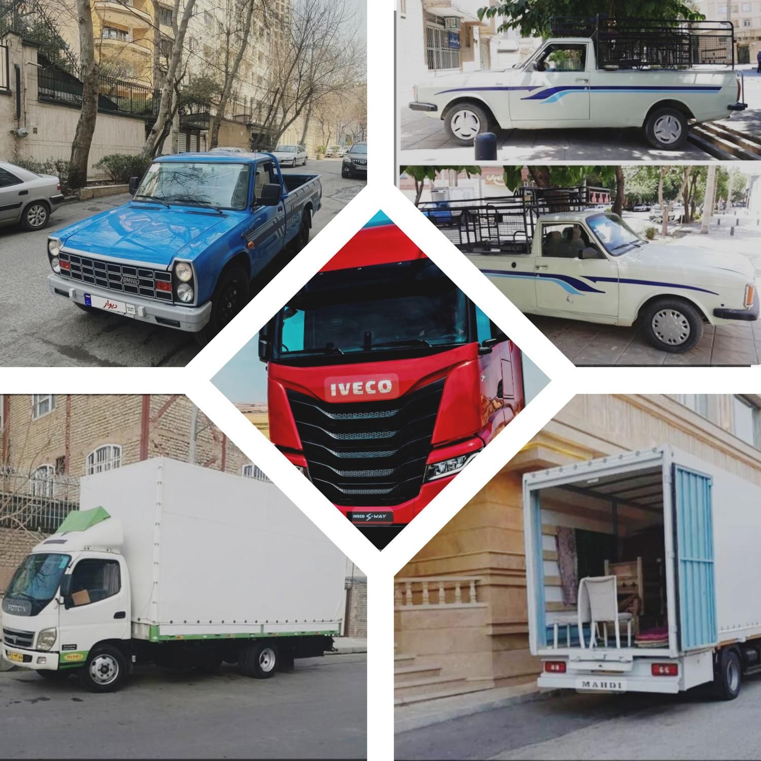 حمل بار توسط نیسان خاور مسقف و روباز|خدمات حمل و نقل|کرمان, |دیوار