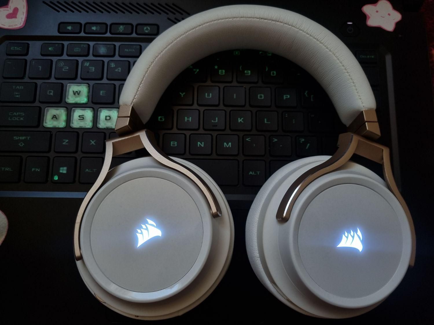 هدست گیمینگ بی‌سیم Corsair VIRTUOSO RGB سفید Hi-Fi|قطعات و لوازم جانبی رایانه|تبریز, |دیوار