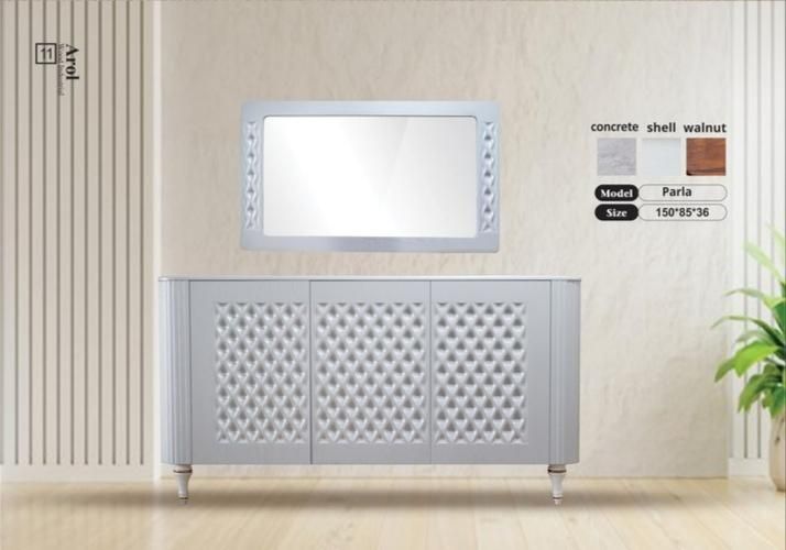 آینه کنسول شرکتی تمام ام دی اف وکیوم|بوفه، ویترین، کنسول|تبریز, |دیوار