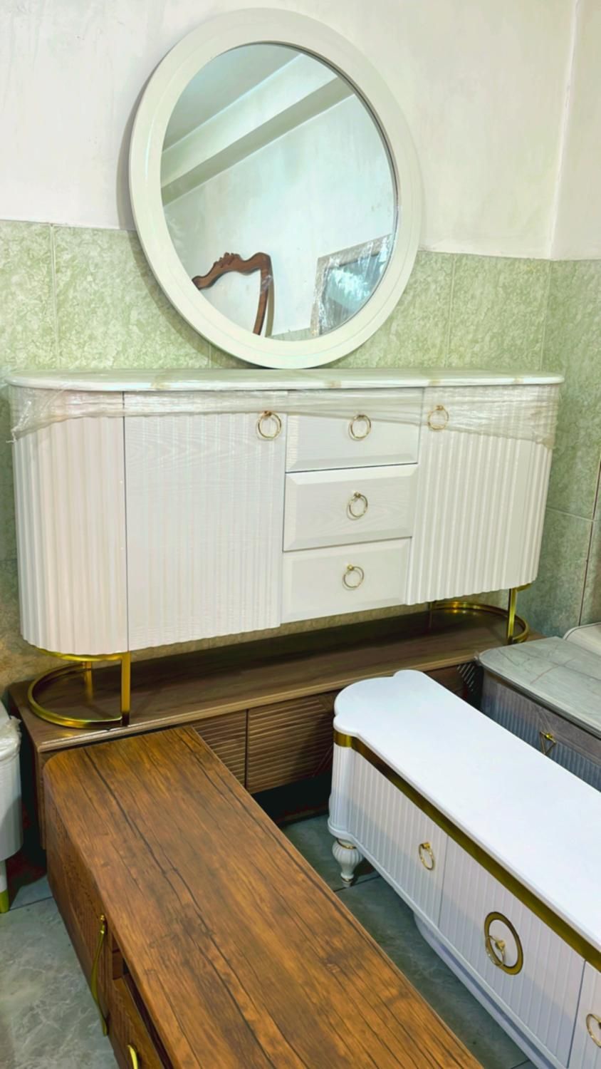 اینه کنسول اینه و کنسول میز تلویزیون جلومبلی پارلا|بوفه، ویترین، کنسول|تبریز, |دیوار