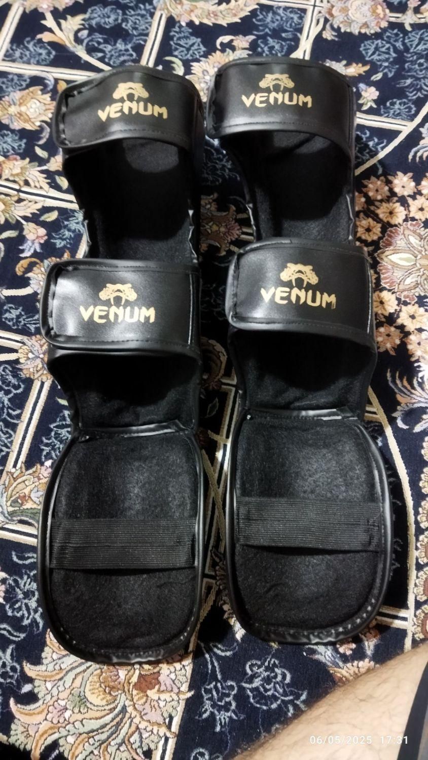 محافظ ساق پا ونوم Venum مشکی طلایی اصل|تجهیزات ورزشی|تهران, خزانه|دیوار