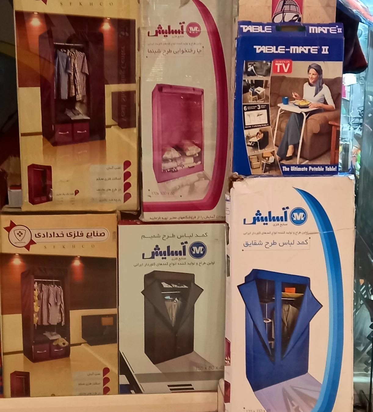 کمد فلزی پارچه برزنتی لباس رختخواب تاشو مسافرتی|جاکفشی، کمد، دراور|مشهد, سپاد|دیوار