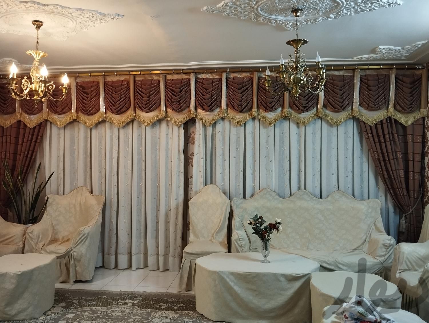 پره سالن  وپرده اتاق خواب وپرده اشپزخانه|پرده، رانر و رومیزی|اصفهان, هفتون|دیوار