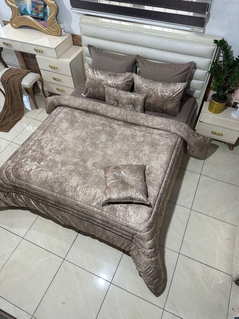 روتختی رو تختی ها ساتن لمه مخمل ژاکارد هندی زربافت|سرویس روتختی|کرمانشاه, |دیوار