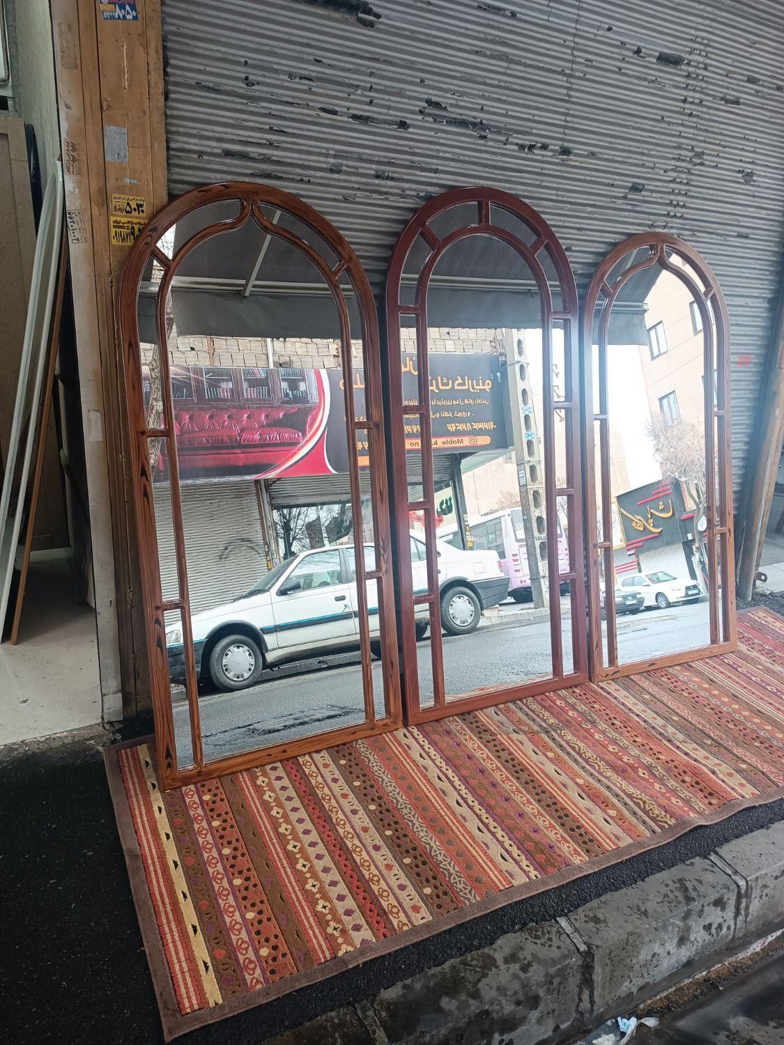 قاب آینه دکوراتیو قدی  ۹۰در ۱۸۰ قهوه ای|آینه|تهران, شهرک ولیعصر جنوبی|دیوار