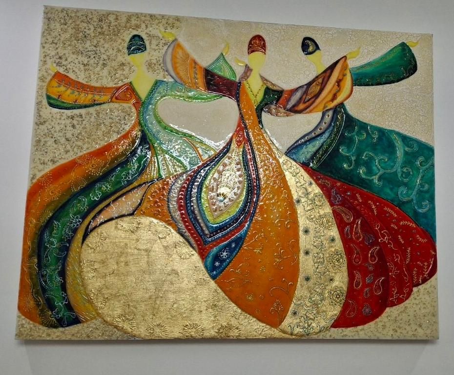 تابلو نماکاشی رقص سماع|تابلو، نقاشی، عکس|تهران, لویزان|دیوار