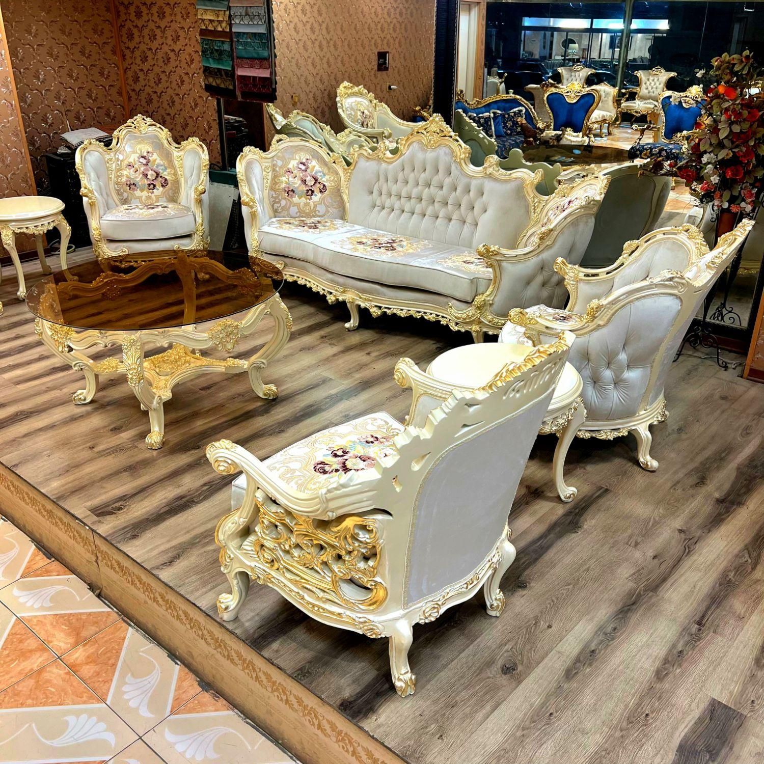 مبل مدل آنیسا سلطنتی هلن استیل کد۰۸|مبلمان خانگی و میز عسلی|شیراز, ارم|دیوار