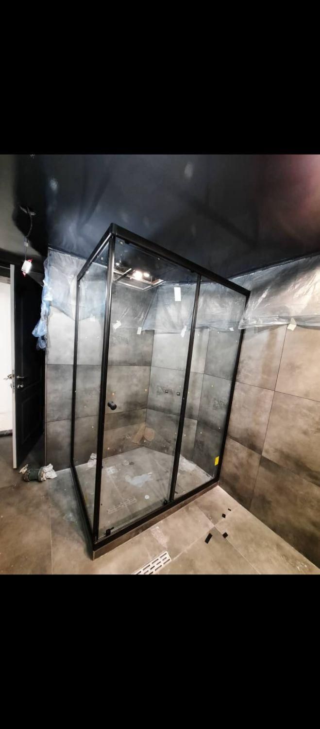 کابین دوش ، حمام شیشه ای ، پارتیشن شیشه ای|لوازم حمام|رشت, سعدی (تختی)|دیوار
