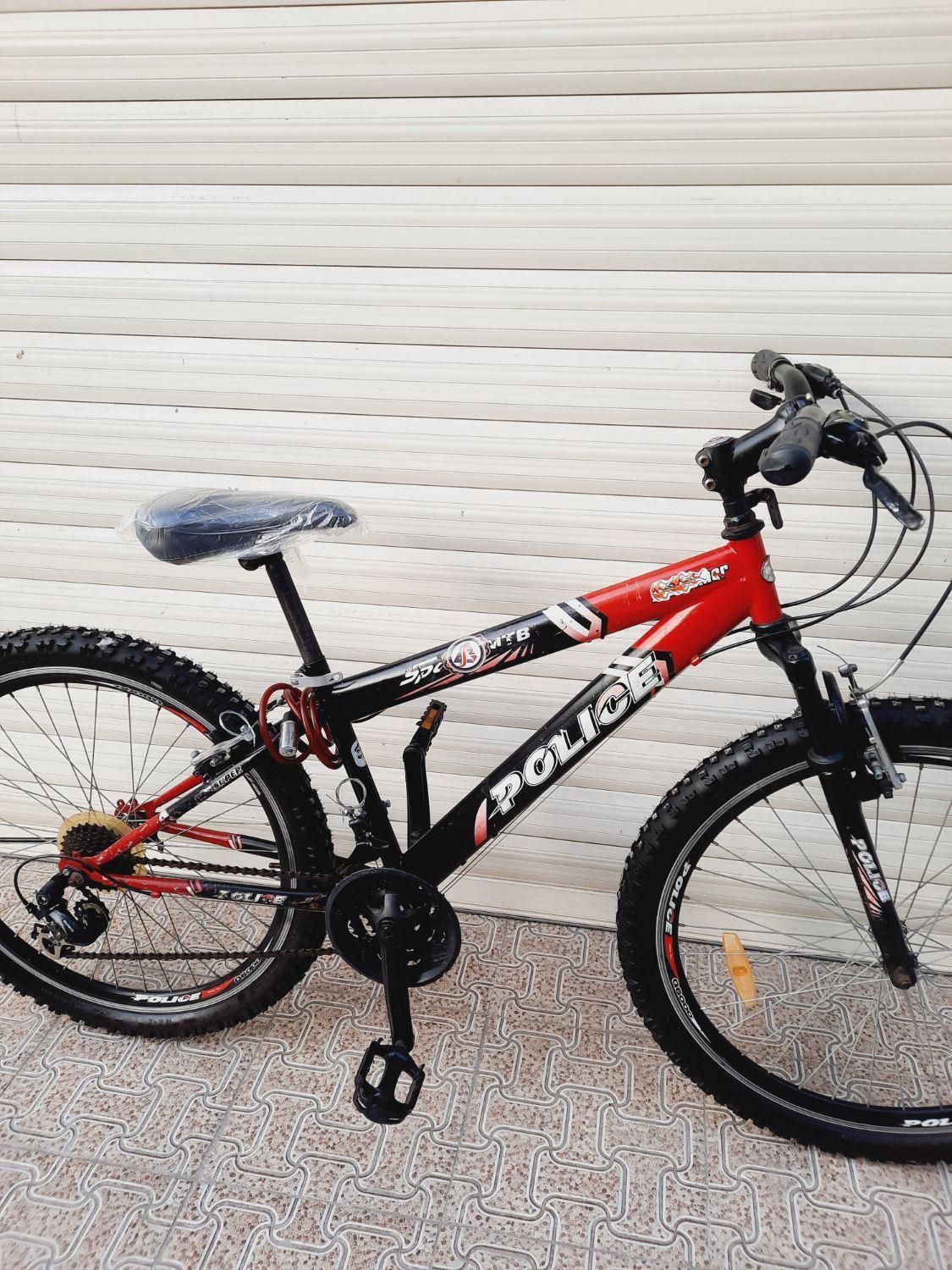 دوچرخه سایز 26 POLICE حرفه ای لوازم شیمانو|دوچرخه، اسکیت، اسکوتر|قم, امامزاده ابراهیم|دیوار