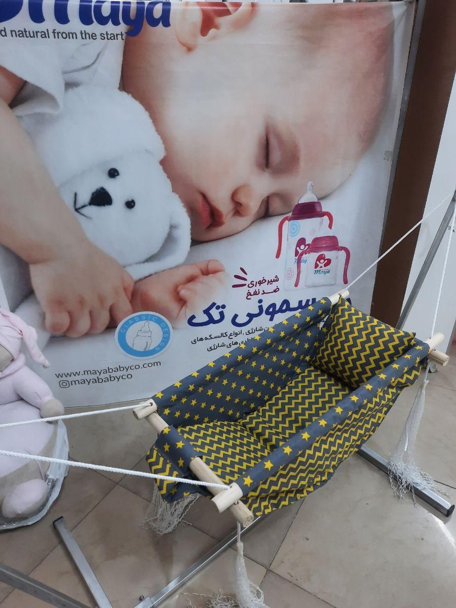 گهواره پایه فلزی سیسمونی ننو (بانوج )|تخت و صندلی بچه|مشهد, عبادی|دیوار