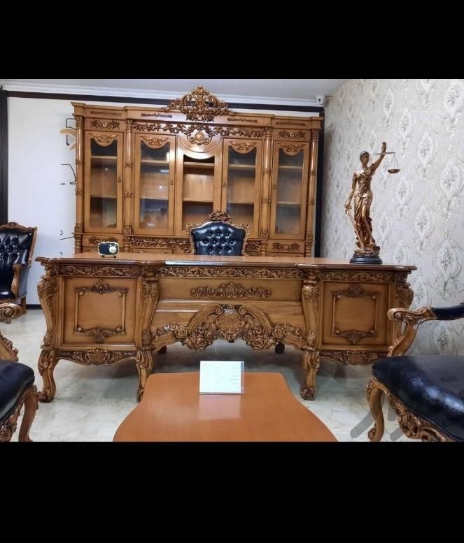 میز مدیریت سلطنتی منبت مبلمان اداری|دفتر کار|اصفهان, رهنان|دیوار