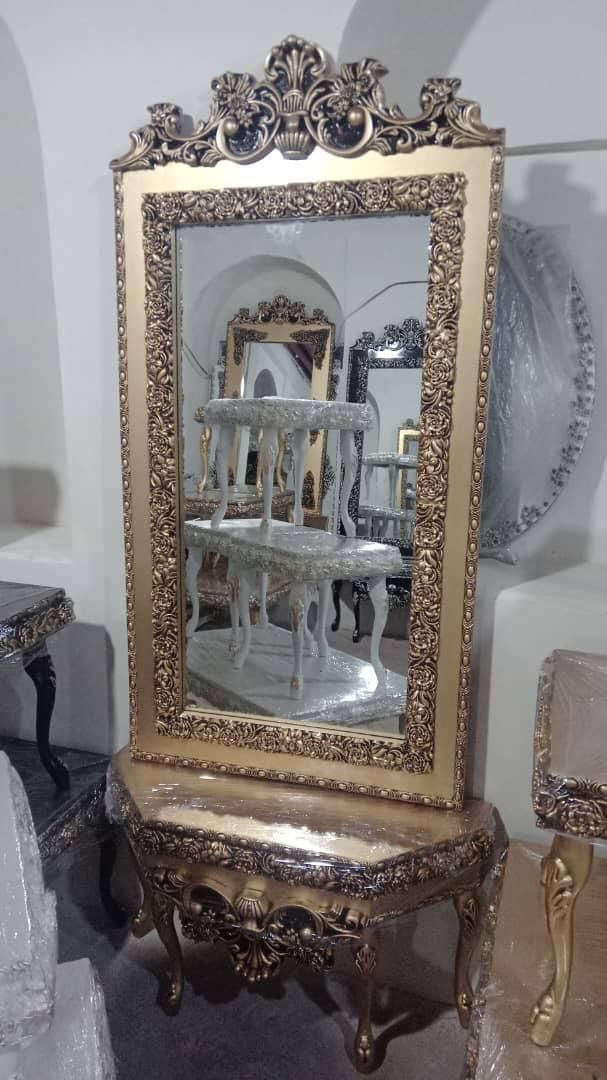 آینه کنسول. گل میزوجلومبلی.مستقیم از تولیدی|بوفه، ویترین، کنسول|شیراز, سیاه سنگ|دیوار
