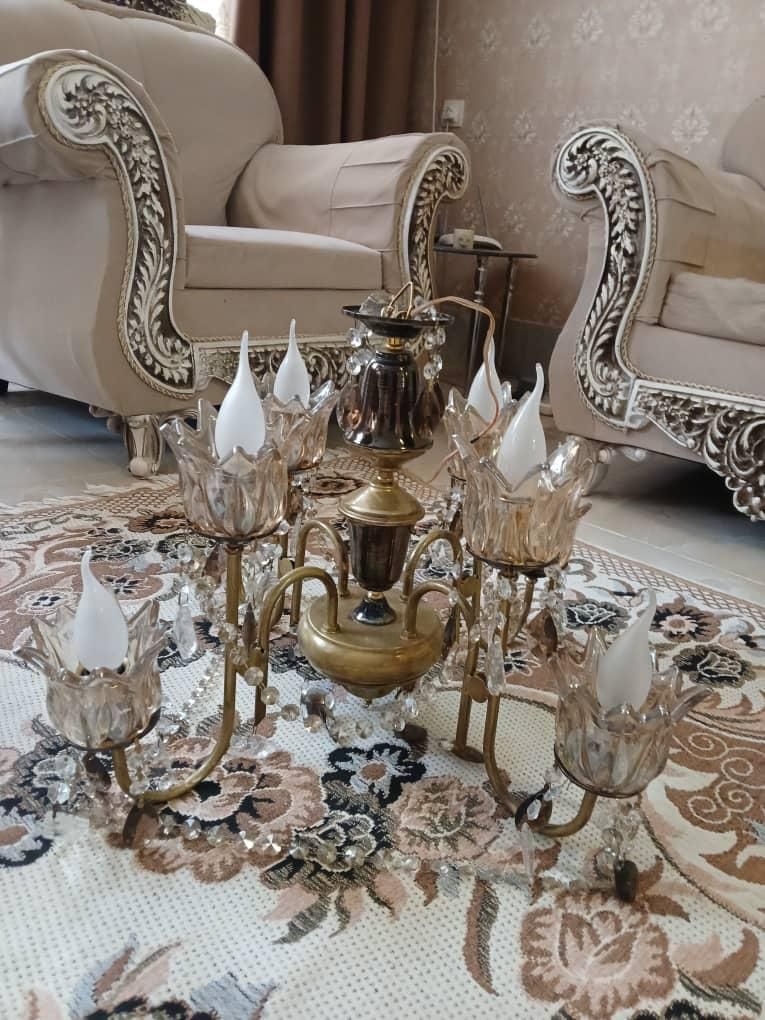 لوستر 8 شعله برنز|لوستر و چراغ آویز|شیراز, احمدآباد|دیوار