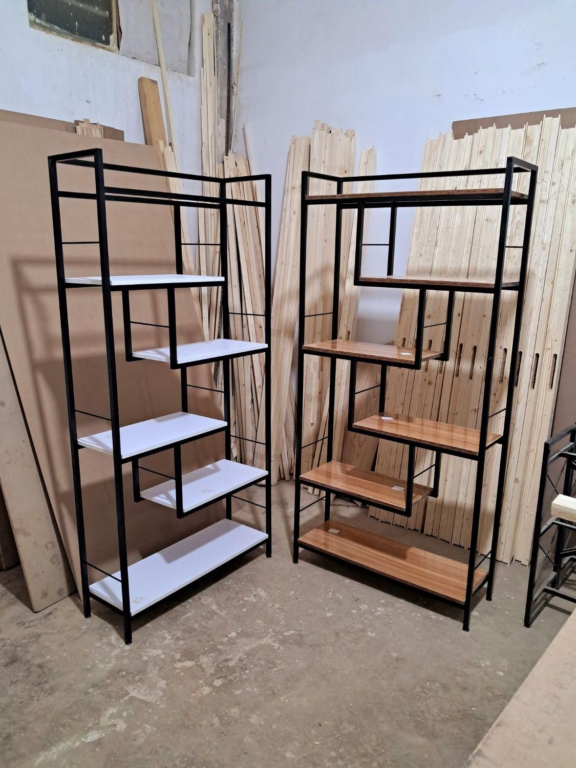 کتابخانه ویترین شلف استند فلزی و چوبی|کتابخانه، شلف، قفسه‌های دیواری|مشهد, نوید|دیوار