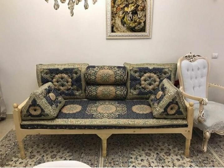 ست پشتی شاه نشین لحاف کرسی ترمه اصل یزد مدل افشار|پشتی|تهران, شهرک آپادانا|دیوار