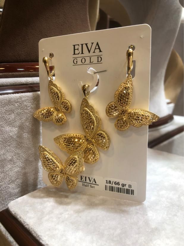 نیم ست  طلا پروانه|جواهرات|کاشان, بازار کاشان|دیوار