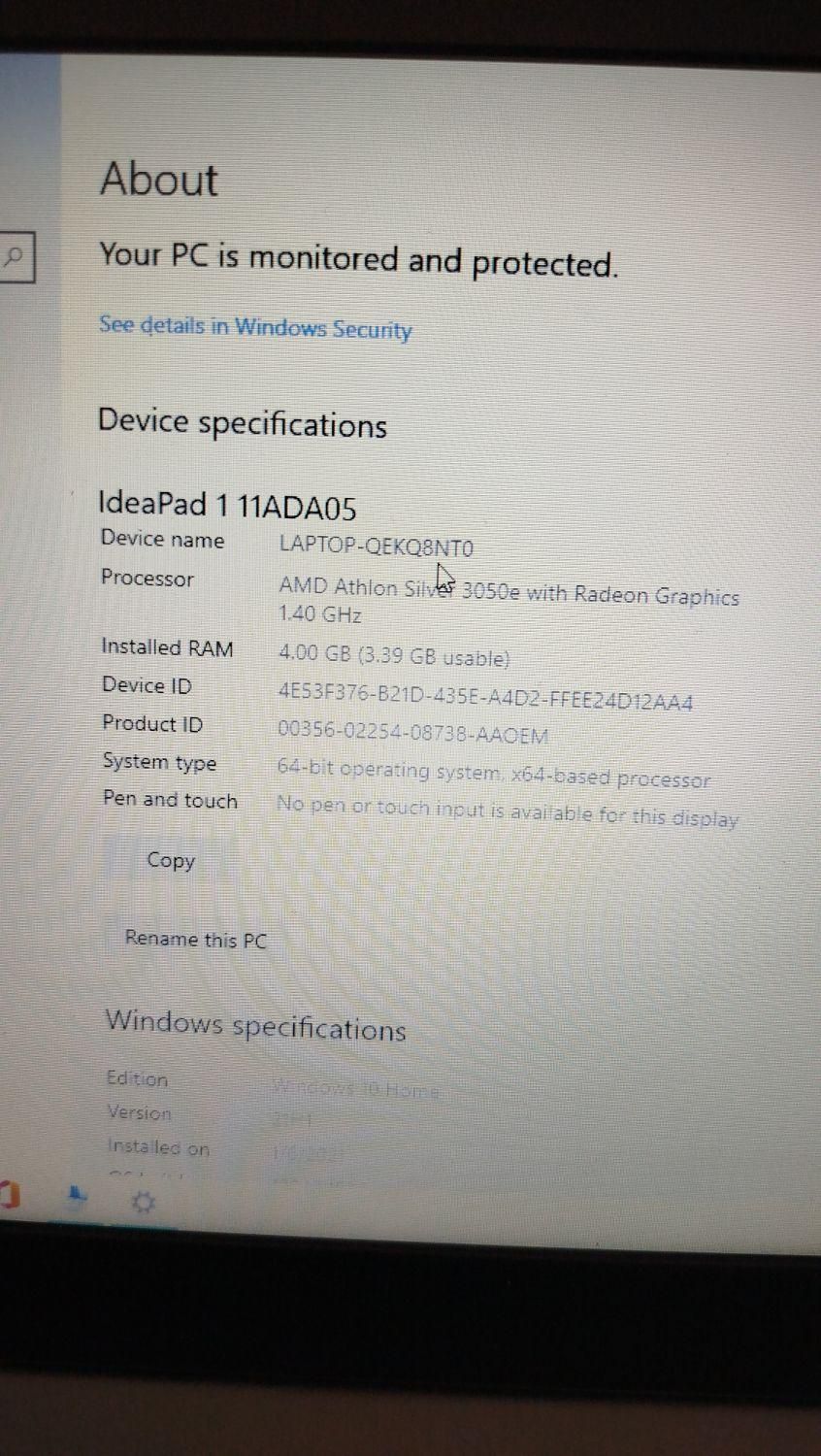 لپ تاپ لنوو مدل ideaPad 1  11ADA05|رایانه همراه|سنندج, |دیوار