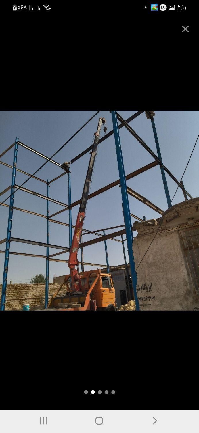 جرثقیل خاوراجاره دکل بلندهمراه باسبدشهروشهرستان|خدمات حمل و نقل|مشهد, جاهد شهر|دیوار