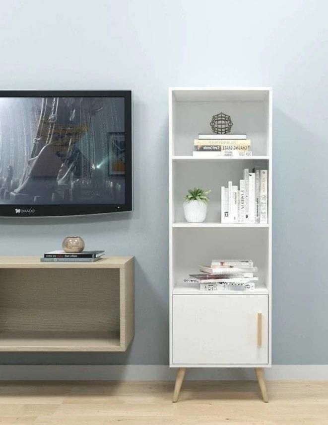 کتابخانه تک درب|کتابخانه، شلف، قفسههای دیواری|اسلامشهر, شهرک الهیه|دیوار