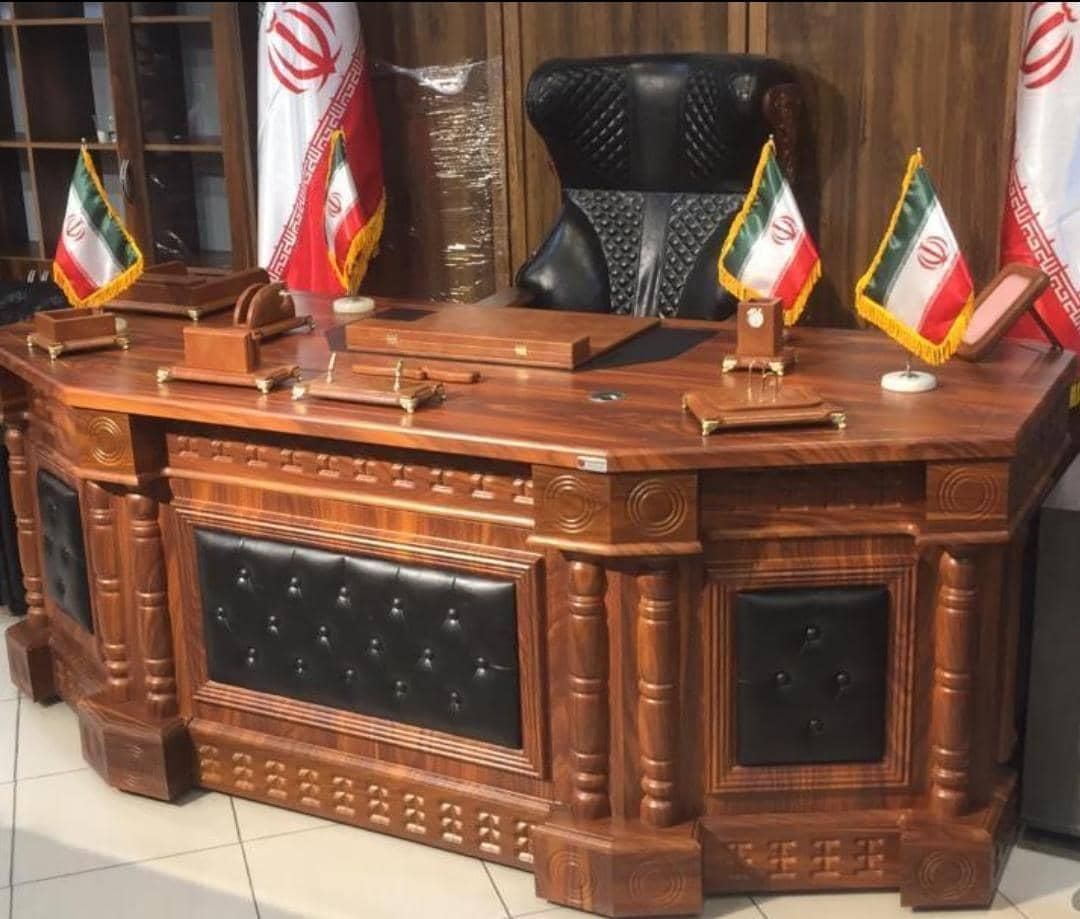 میز MDF تمام وکیوم ممبران جلو چرم لمسه خور مدیریتی|دفتر کار|دماوند, |دیوار