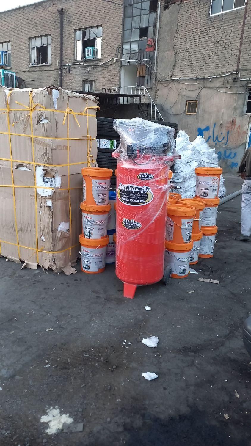 پمپ باد کمپرسور ۱۰۰لیتری با گارانتی تعویض شرکتی|ماشین‌آلات صنعتی|رشت, بلوار گیلان|دیوار
