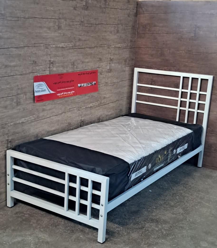 تخت یکنفره فلزی مدل رئال|تخت و سرویس خواب|اسلام‌شهر, شهرک الهیه|دیوار