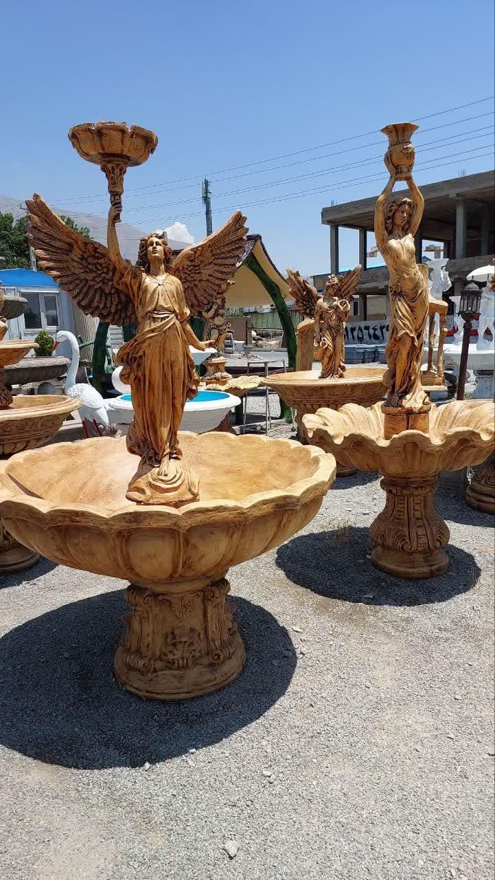 آبنما مجسمه دار بتن گلاس شیک باغی حیاطی ویلا|مصالح و تجهیزات ساختمان|کاشان, |دیوار