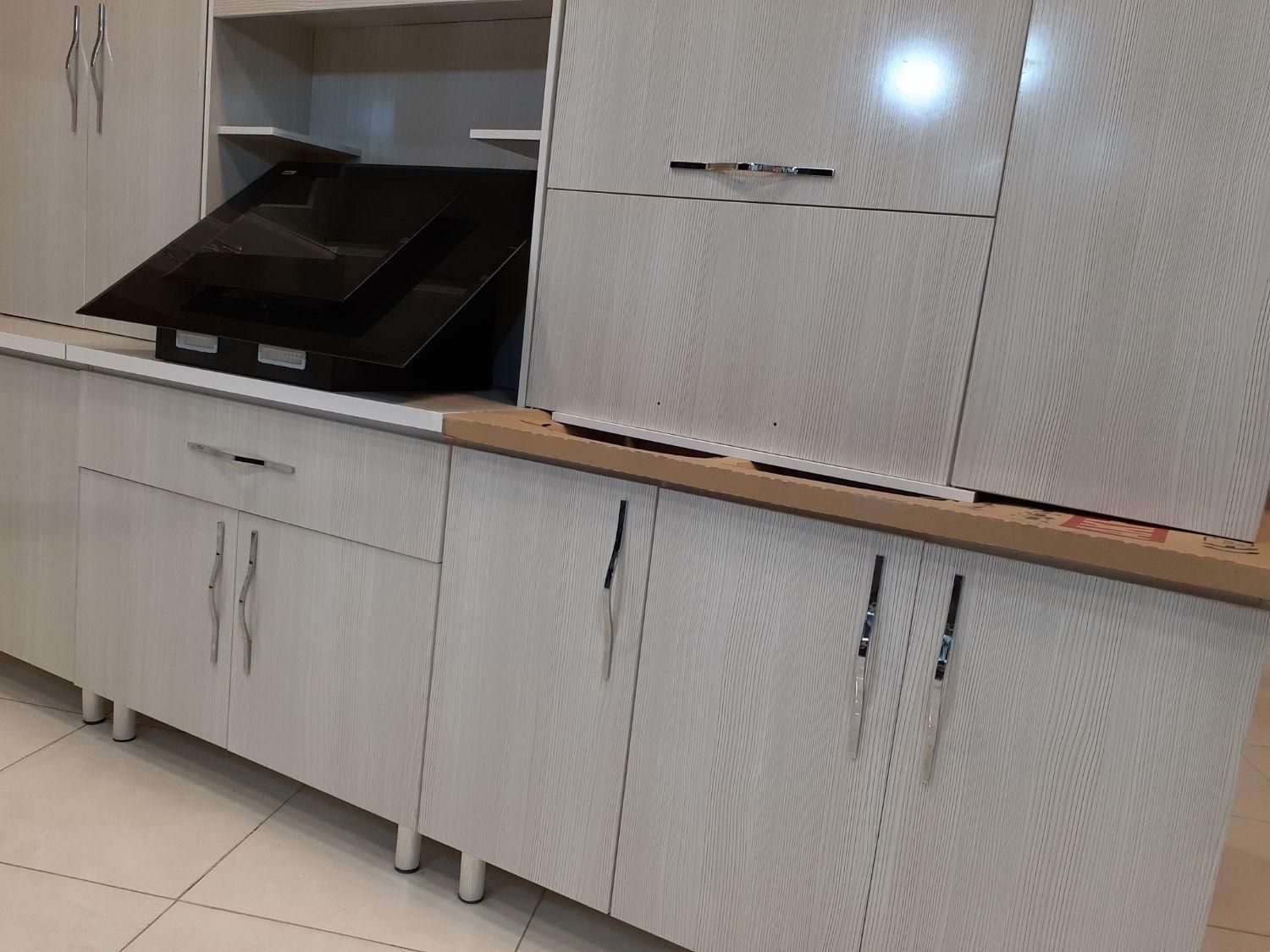 کابینت تمام ام دی اف ۶متر همراه با هود لمسی|آب‌چکان و نظم‌دهنده ظروف|کرمانشاه, |دیوار