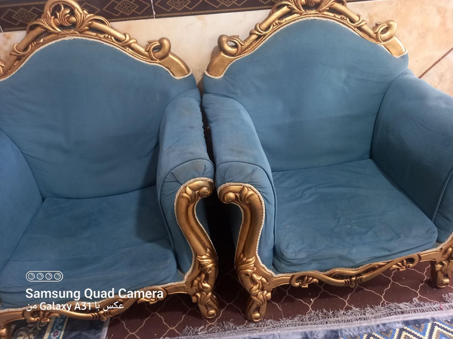 فروش مبل ۷ نفر سلطنتی|مبلمان خانگی و میز عسلی|امیدیه, |دیوار