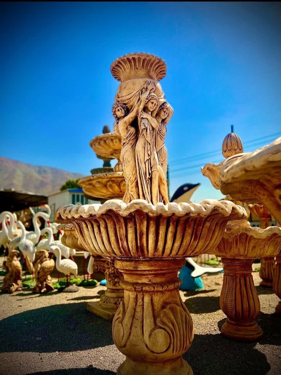 آبنما مجسمه دار فرشتگان بتن گلاس مقاوم شیک|مصالح و تجهیزات ساختمان|یزد, |دیوار