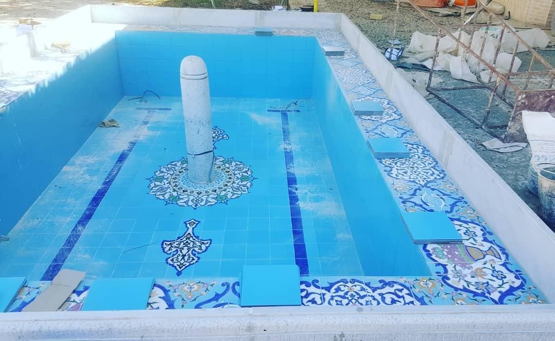 کاشی سنتی کف و بدنه حوض استخری|عمده‌فروشی|اصفهان, رهنان|دیوار
