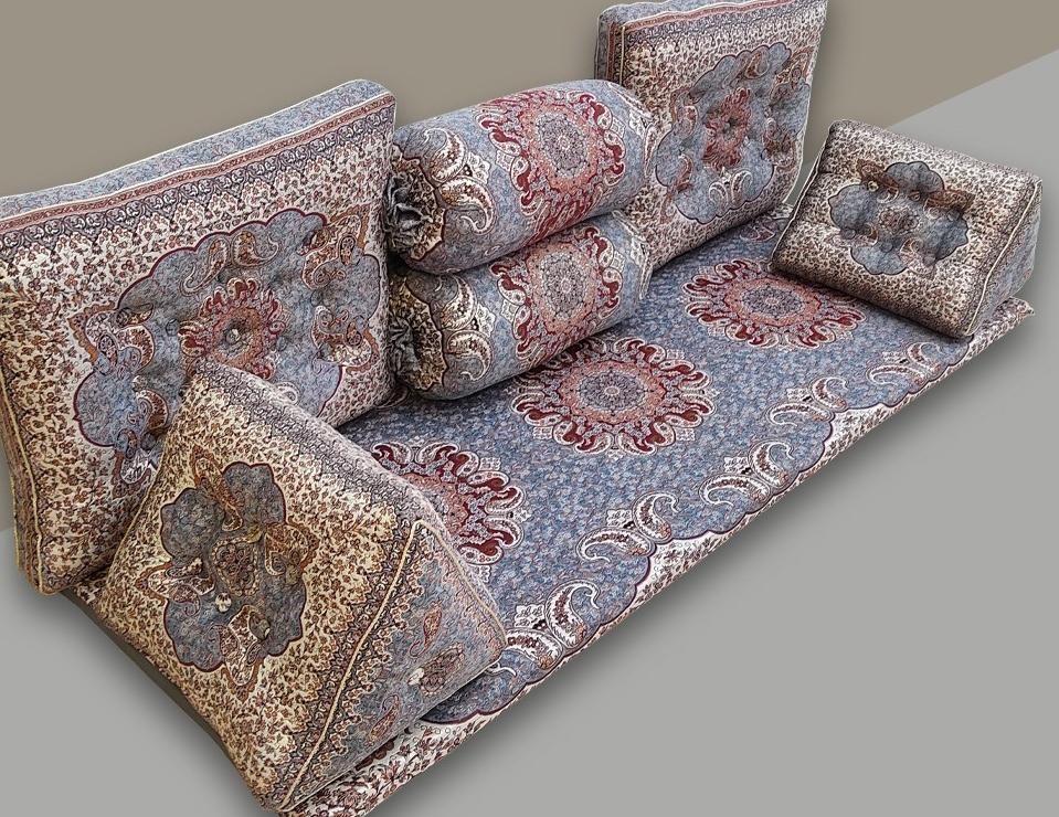 سرویس پشتی  شاه نشین مدل طوسی گل ریز|پشتی|تهران, بازار|دیوار