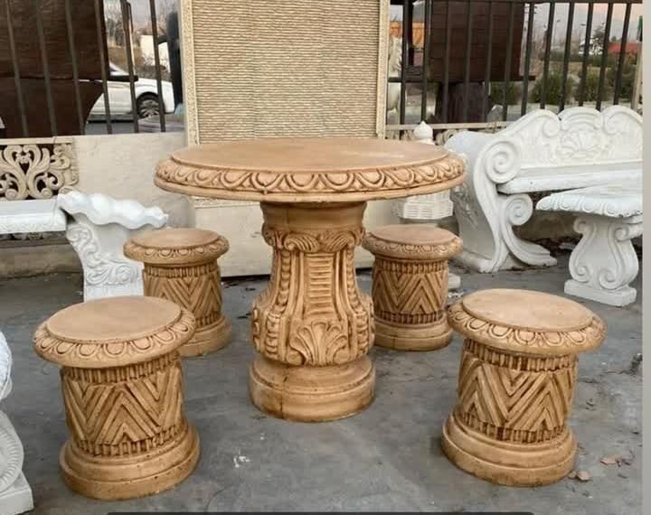 میز صندلی نیمکت آبنما بتنی گلدان باربیکیو سنگین|کافی‌شاپ و رستوران|ایلام, |دیوار