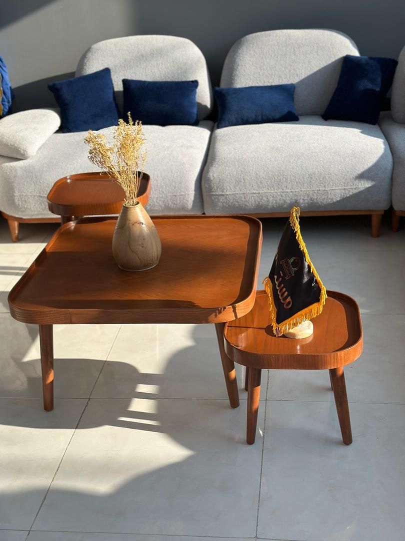 جلومبلی عسلی چوبی مدل چهار گوش|مبلمان خانگی و میز عسلی|مشکیندشت, |دیوار