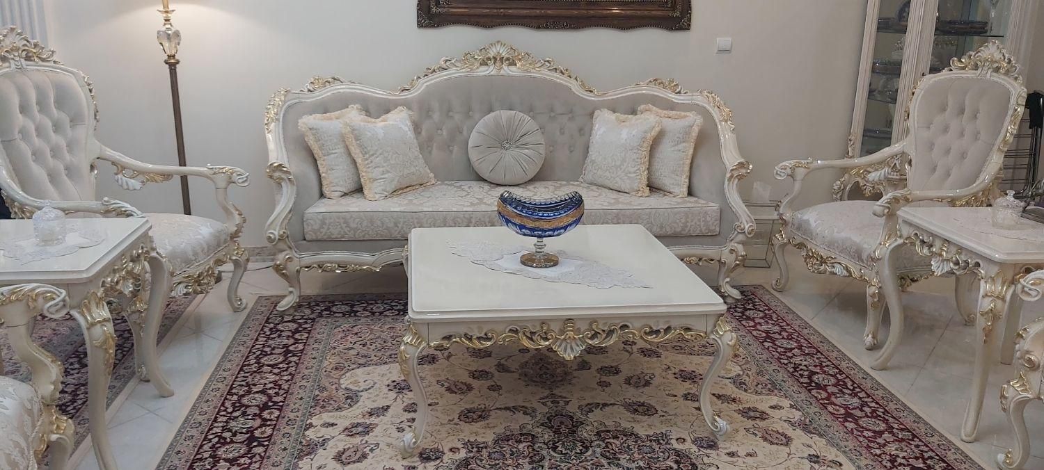 مبلمان استیل به همراه ناهارخوری|مبلمان خانگی و میز عسلی|تهران, حکیمیه|دیوار