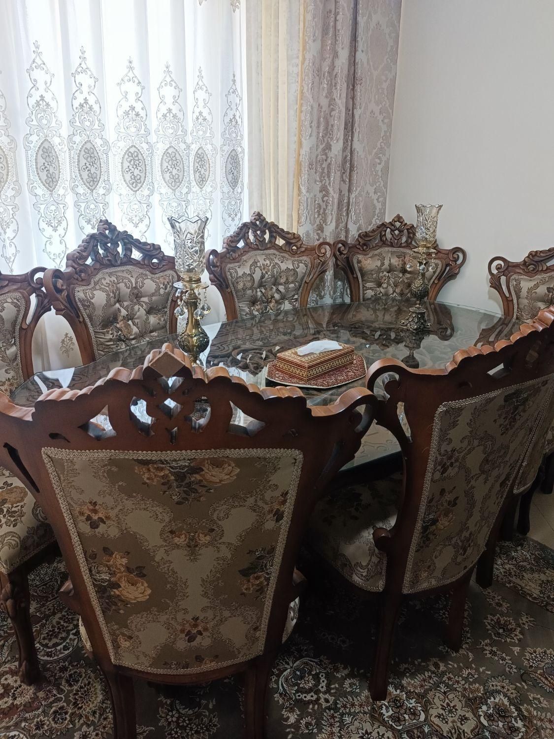 میزنهار خوری ۸نفره با چوب گردو|میز و صندلی غذاخوری|تهران, جوادیه تهرانپارس|دیوار