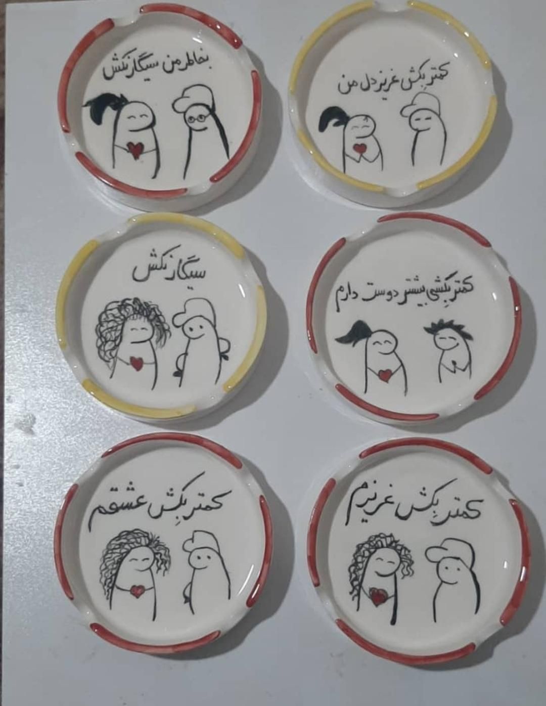 زیر سیگاری سرامیکی رنگ کوره ای|صنایع دستی و سایر لوازم تزئینی|کرج, شهرک اوج|دیوار