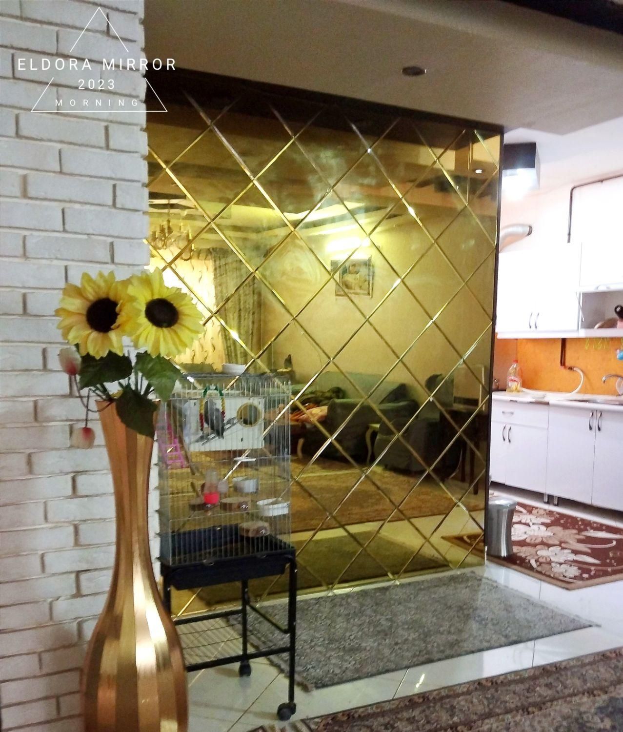 آینه پازلی لوزی طلایی پازل دکوراتیو|آینه|مشهد, طلاب|دیوار