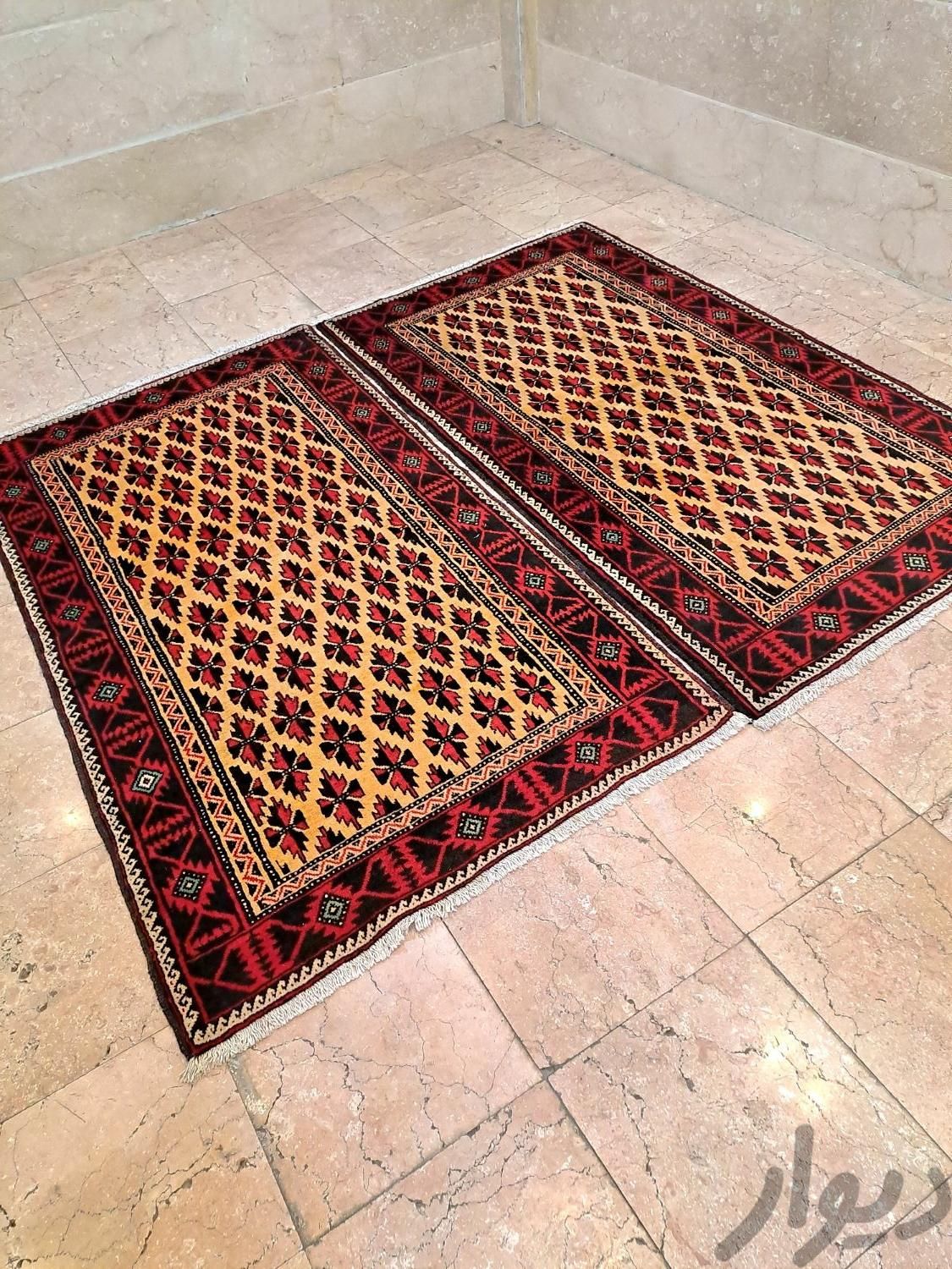 جفت فرش دست بافت در حد نو|فرش|تهران, علی‌آباد|دیوار