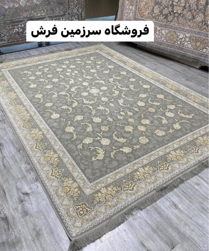 فرش آرمانی ۱۲۰۰شانه گلبرجسته طلاکوب طرح صدف دلفینی|فرش|شیراز, دروازه قران|دیوار
