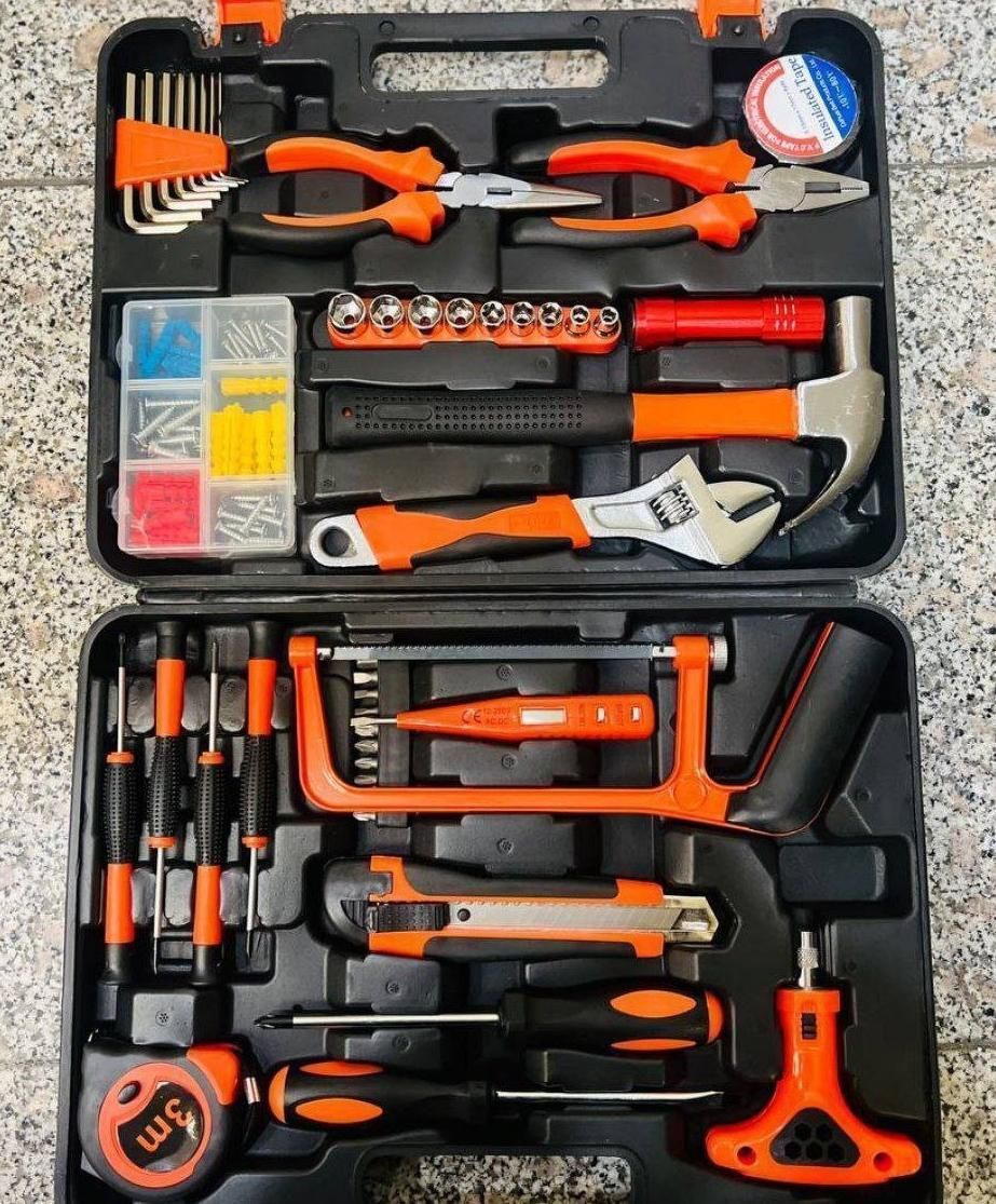کیف 56پارچه آچار ابزار فرانسه چکش دمباریک انبردست|ابزارآلات|اراک, |دیوار