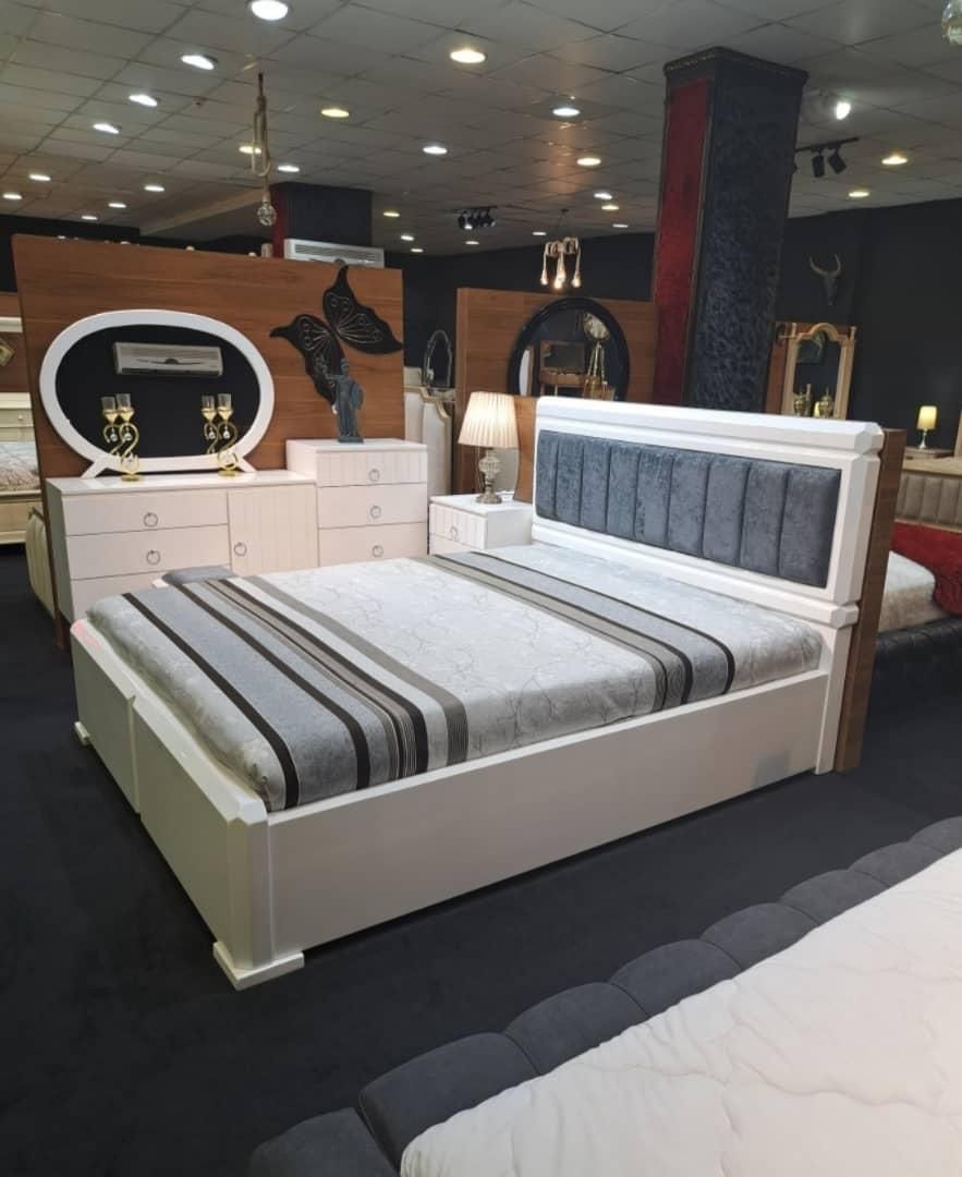 تخت دو نفره سفید / دیاموند|تخت و سرویس خواب|قشم, |دیوار