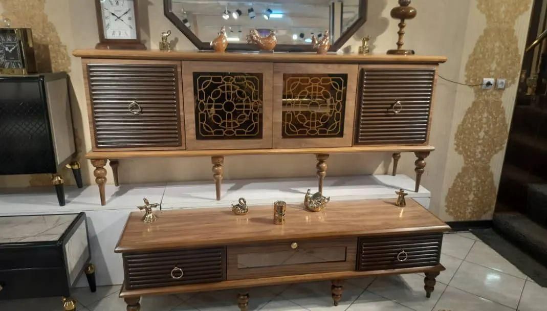 ست آینه کنسول چوبی مدل زمرد|بوفه، ویترین، کنسول|ارومیه, |دیوار