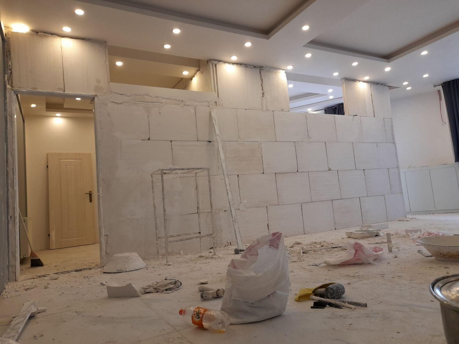 گچکاری گچبری دیوار گچی نصب درب لکه گیری ابزار|خدمات پیشه و مهارت|مشهد, وکیل‌آباد|دیوار