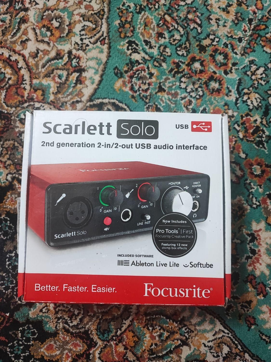 کارت صدا استودیویی Focusrite scarlett solo G2|آلات موسیقی|کرمان, |دیوار